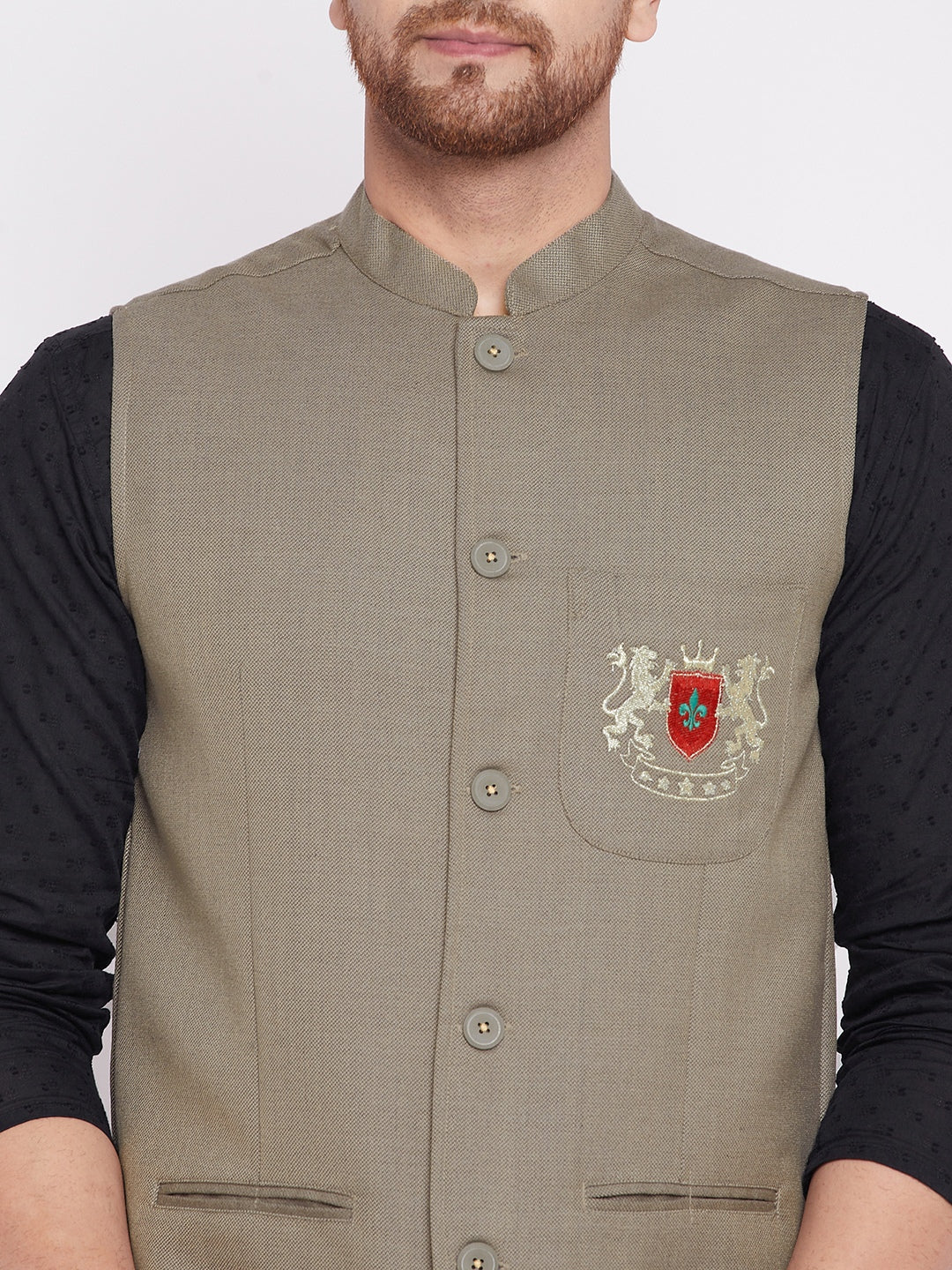 Men's Nehru Jacket With Welt Pocket
