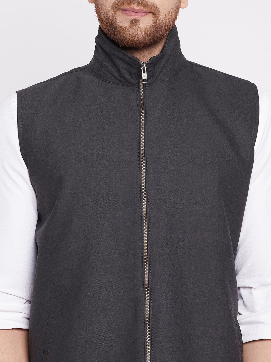 Men's Nehru Jacket With Welt Pocket