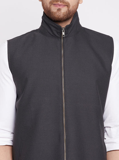Men's Nehru Jacket With Welt Pocket