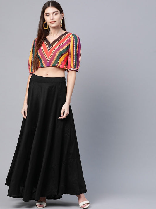 Women's Printed Top with Skirt