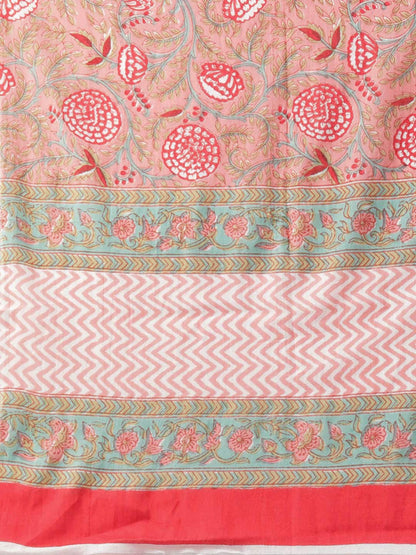 Women's  Red & Pink Solid Kurta with Palazzos & Dupatta