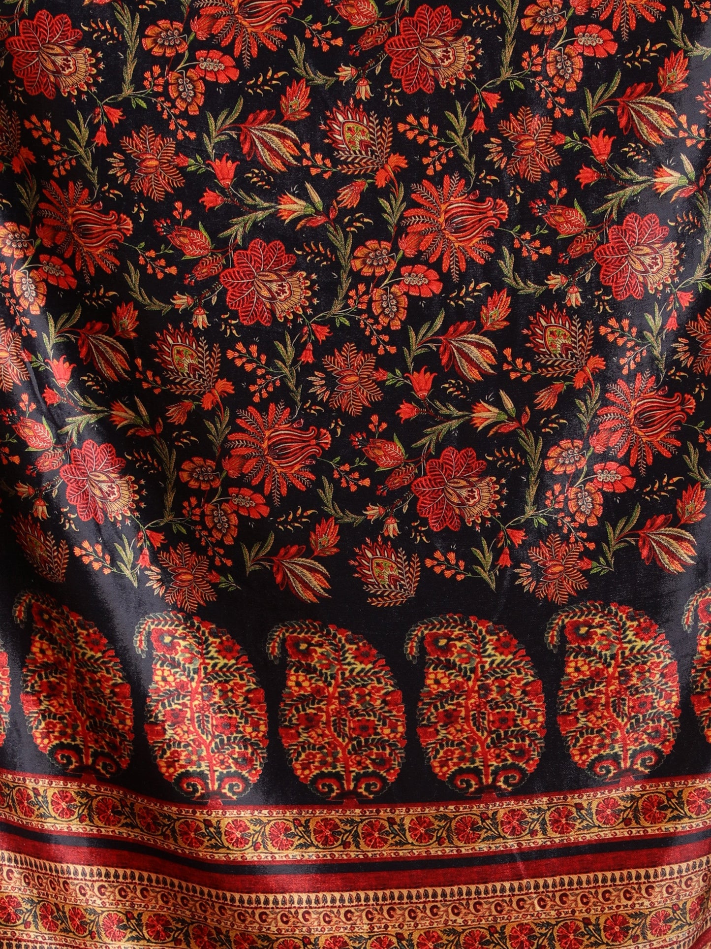 Women's Multicolored Polyster Velvet  Digital Printed Dupatta