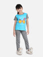 Women's Purple And Blue Asymmetric Kurti