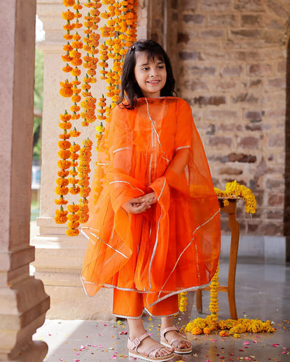 Girl's Maya Cotton Gotapatti Suit Set