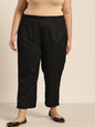 Women's Rayon Solid Cigarette Pants