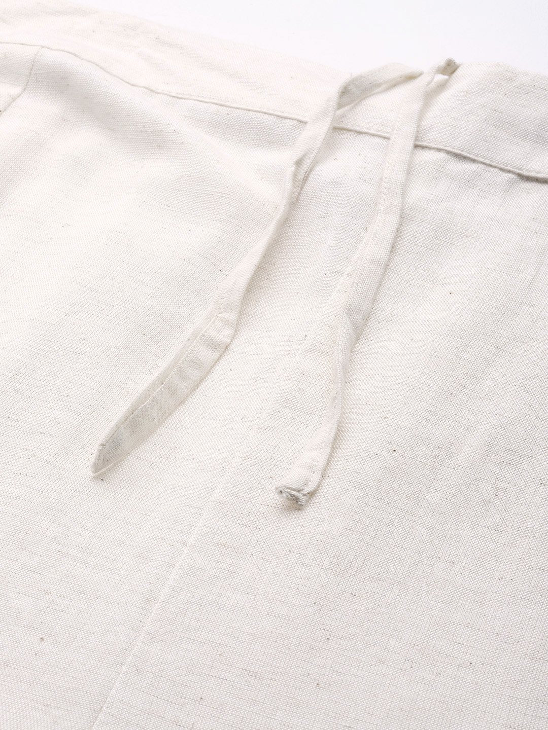 Women's Ivory Rayon Solid Straight Pants