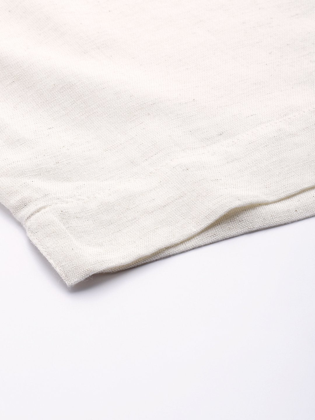 Women's Ivory Rayon Solid Straight Pants