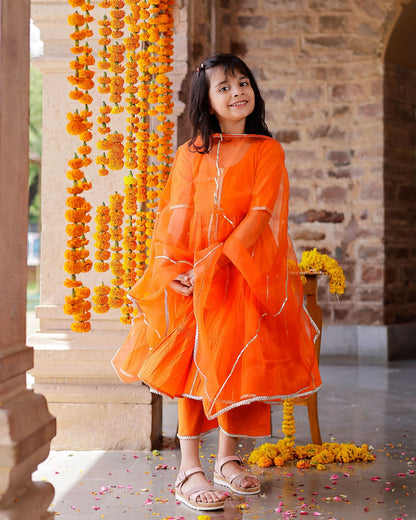 Girl's Maya Cotton Gotapatti Suit Set