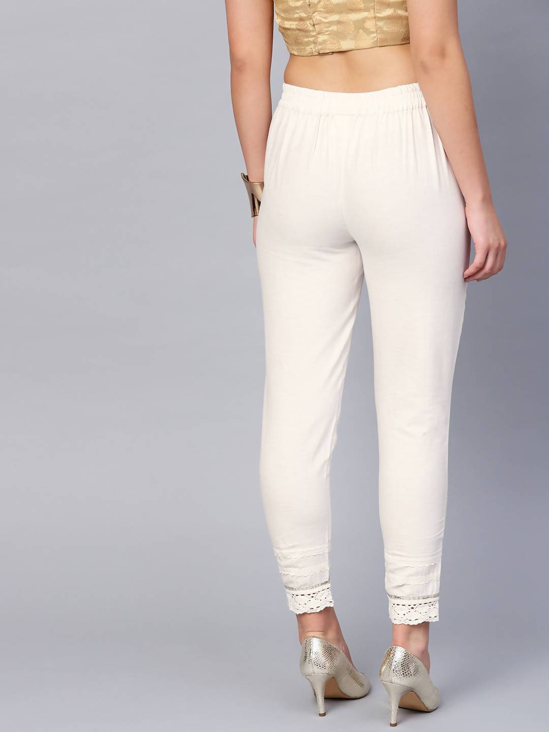 Women's Cotton Solid Straight Pants