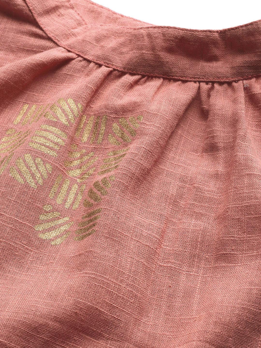 Women's  Dusty Pink & Beige Khari Print Maxi Dress