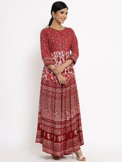 Women's Printed Flared Dress