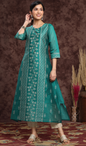 Women's Modal Chanderi Printed Straight Kurta