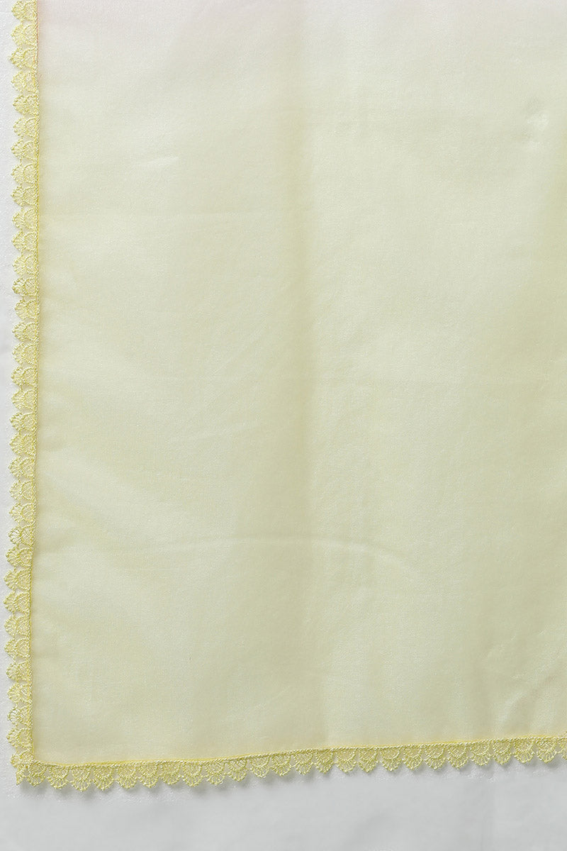 Women's Poly Silk Embroidered Kurta Pants With With Dupatta