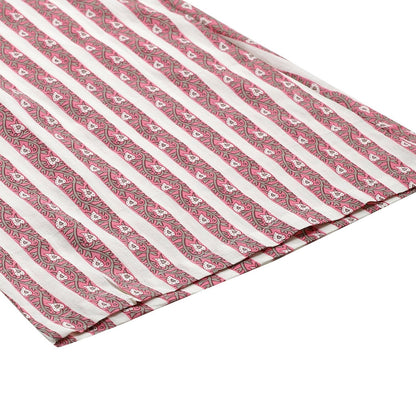 Women Pink Cotton Striped Trouser by Myshka (