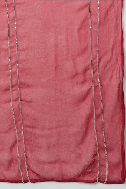 Women's Poly Silk Embroidered Kurta Pants With With Dupatta