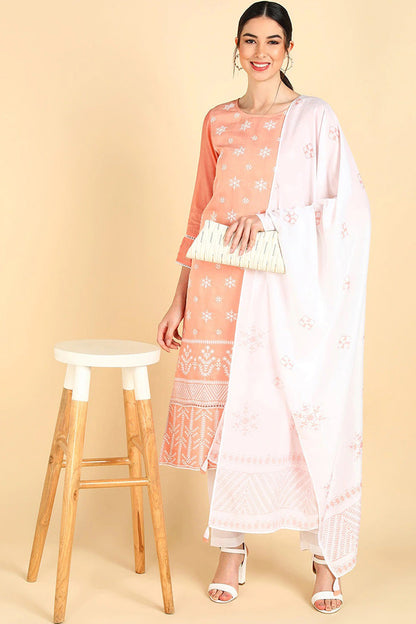 Women's Poly Silk Solid Kurta Pants With Dupatta Set