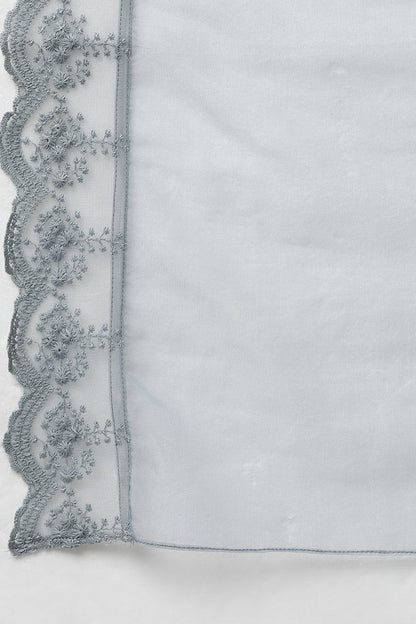 Women's Poly Silk Embroidered Kurta Pants With With Dupatta