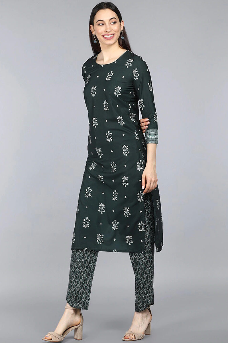 Women's Poly Crepe Printed Kurta Pant