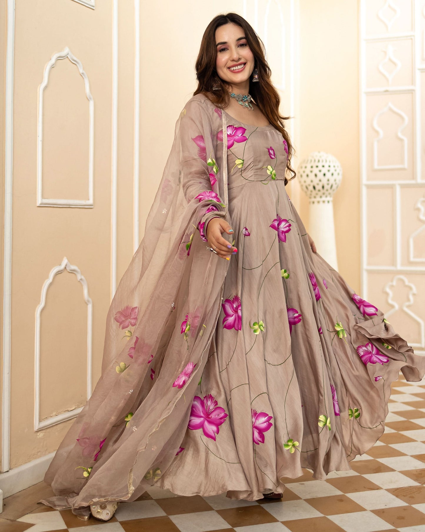Women's Brindha Handpainted Suit Set