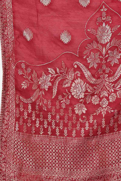 Women's Poly Silk Embroidered Kurta Pants With With Dupatta