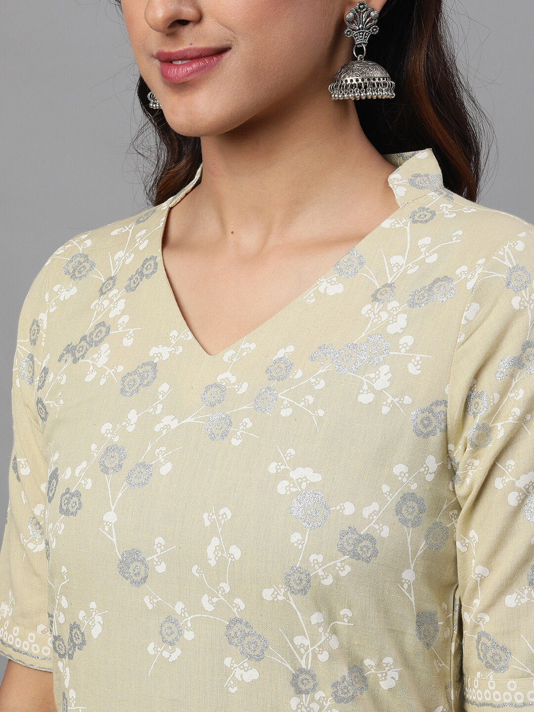 Women's  Pastel Green Printed Kurta with Palazzos