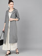 Women's  Grey & Black Checked Tailored Jacket