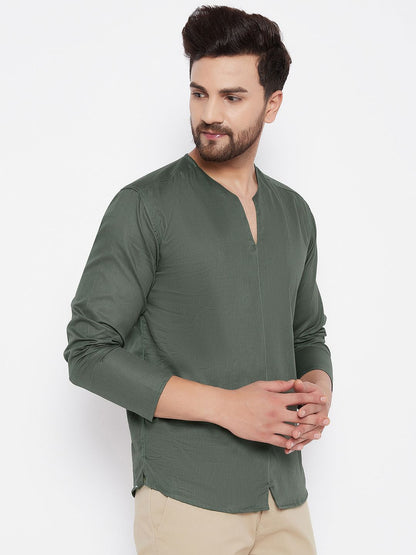 Men's Solid Cotton Kurta