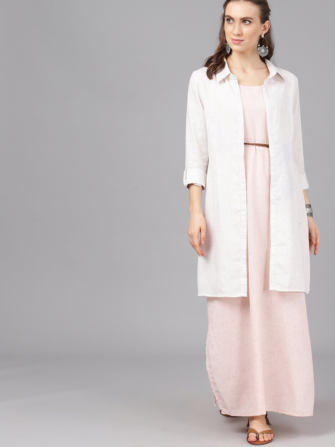 Women's  Off-White Solid Tailored Jacket