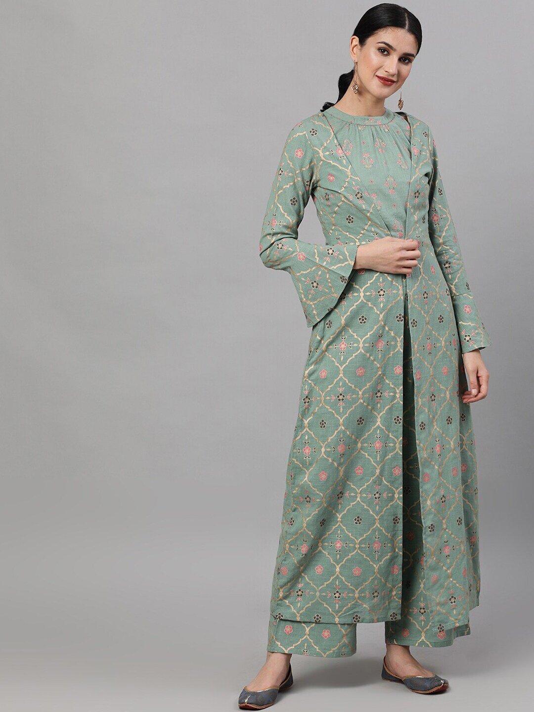 Women's Printed Top with Trousers
