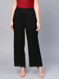 Buy_Women's_Black_Rayon_Solid_Wide-Leg_Palazzo_Online_Trendia