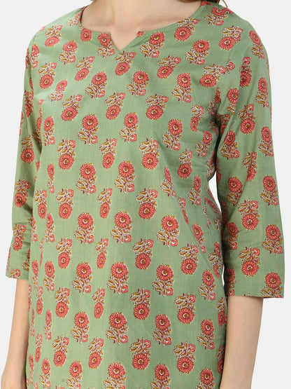 Women's Multicolor Cotton Printed Half Sleeve V Neck Casual Night Suit