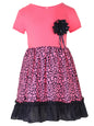 Girl's  Fuschia Pink Alphabet Printed Dress - S