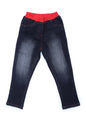 Gilr's Denim Skirt With Bow Tie Belt And Embellished Patch - S