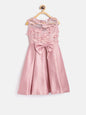 Gilr's Blue Pearls And Embroidered Party Dress - S