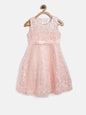 Gilr's Cream Embroidered And Embellished Party Dress - S