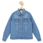 Girl's Washed Blue Denim Jacket - S