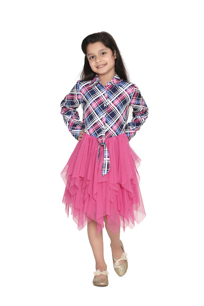 Girl's Cotton Paisley Print Dress With Slit Sleeve - S