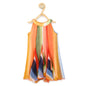Girl's  Gils Floral Dress With Asymmetric Hemline - S