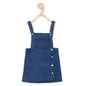 Girl's Navy Printed Rayon Dress With Cross Straps - S