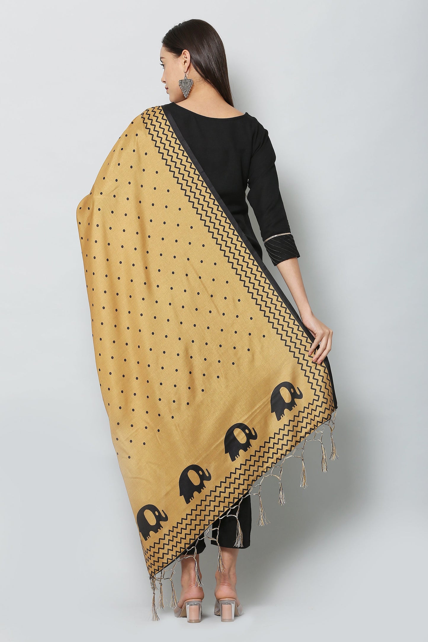 Women's Yellow Color Art Silk Digital Printed Dupatta