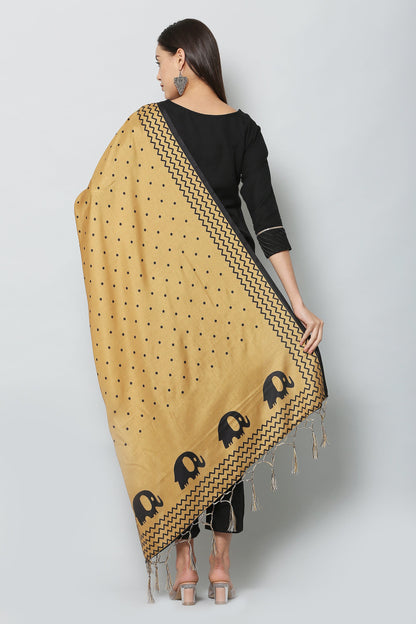 Women's Yellow Color Art Silk Digital Printed Dupatta