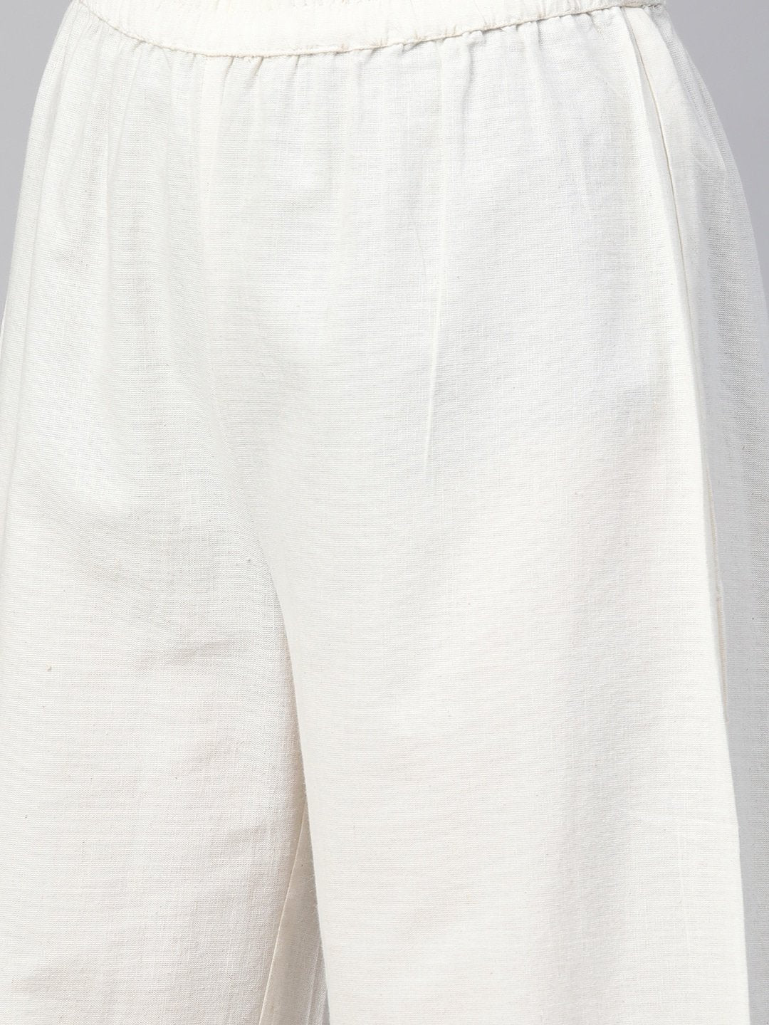 Women's Blue And White Straight Kurta Set
