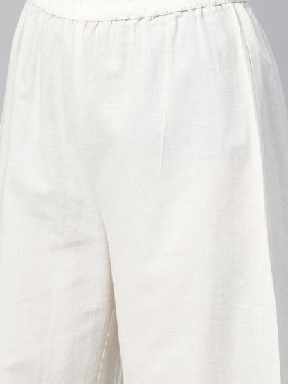 Women's Blue And White Straight Kurta Set