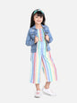 Girl's  Cotton Blend Multicolour Jumpsuit - S