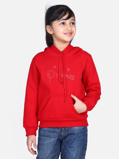 Girl's  Navy Crystal Unicorn Embellished Winter Sweatshirt - S