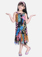 Girl's  Multi Colour Stripe Dress With Flap Detail - S