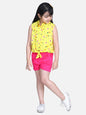 Girl's  Dark Pink Floral Hi Low Dress - S