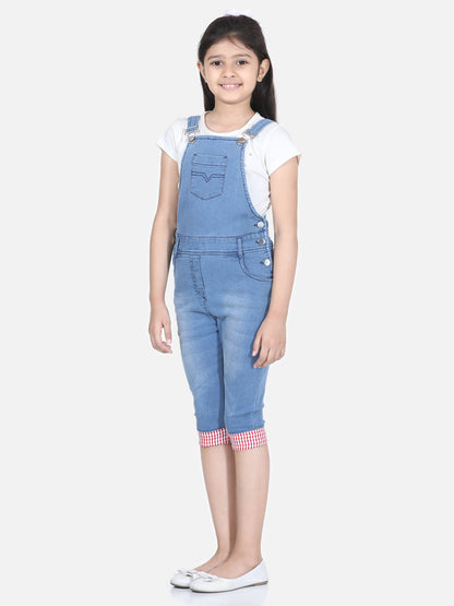 Girl's Multi Colour Polka Printed Playsuit (T-Shirt Not Included) - S