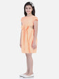 Girl's Pink Check Side Slit Dress - S