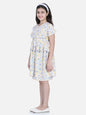 Girl's Orange Check Side Slit Dress - S